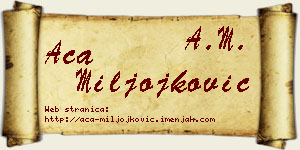 Aca Miljojković vizit kartica